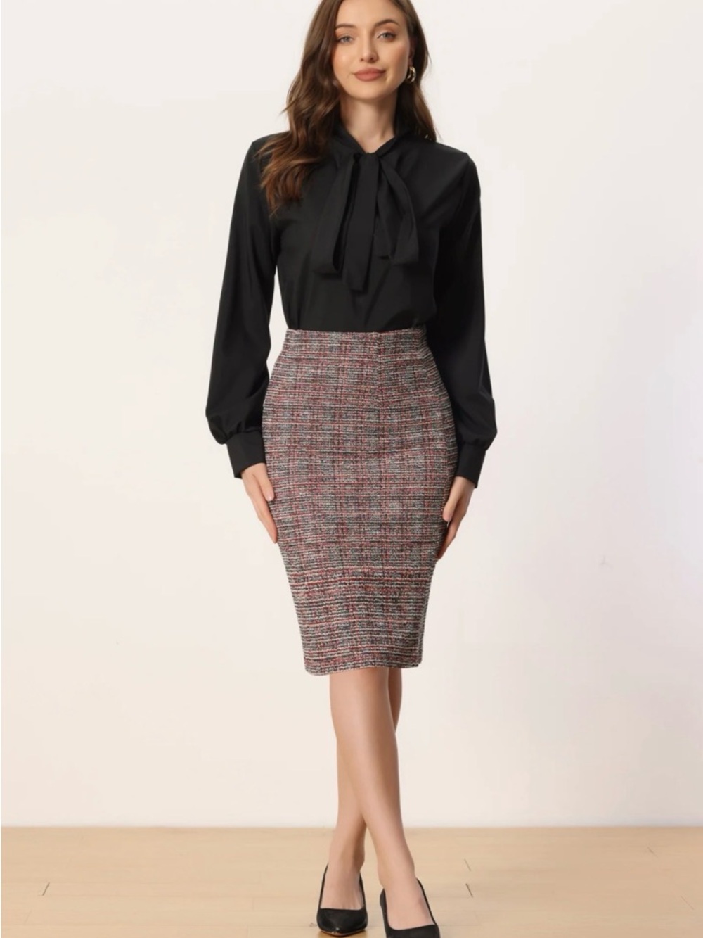 Express Pencil Skirt brown/black XS